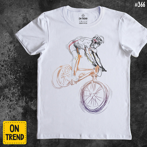 картинка Мужская футболка "Вело" магазин  ON-TREND являющийся производителем одежды из хлопка высшего качества